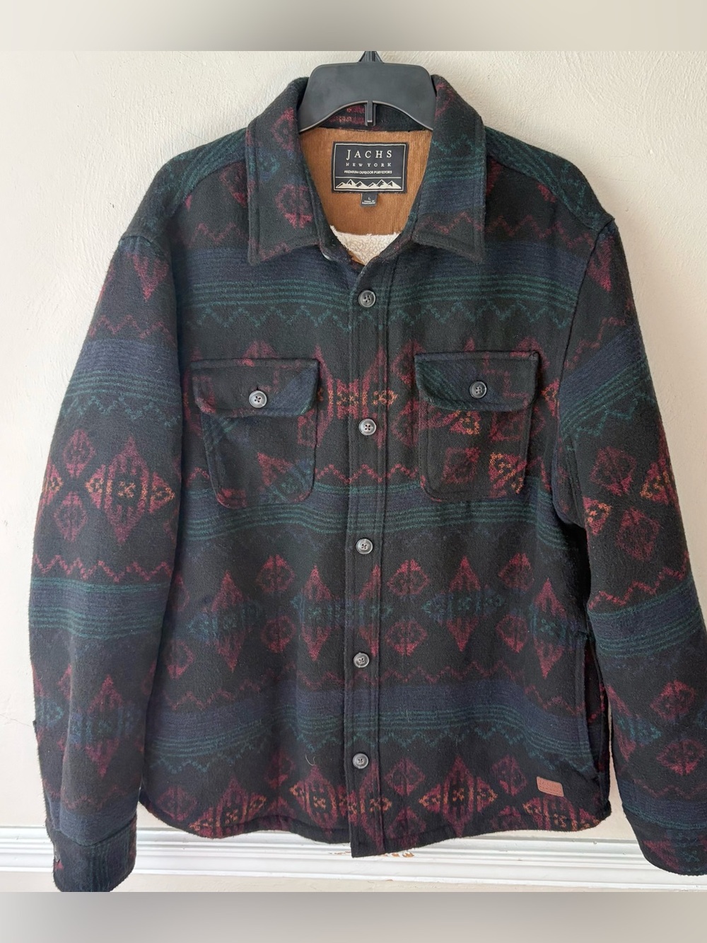 Jachs Southwestern Print Sherpa Lined Jacket